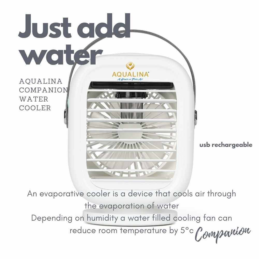 AQUALINA Water Cooled Desk Fan WHITE