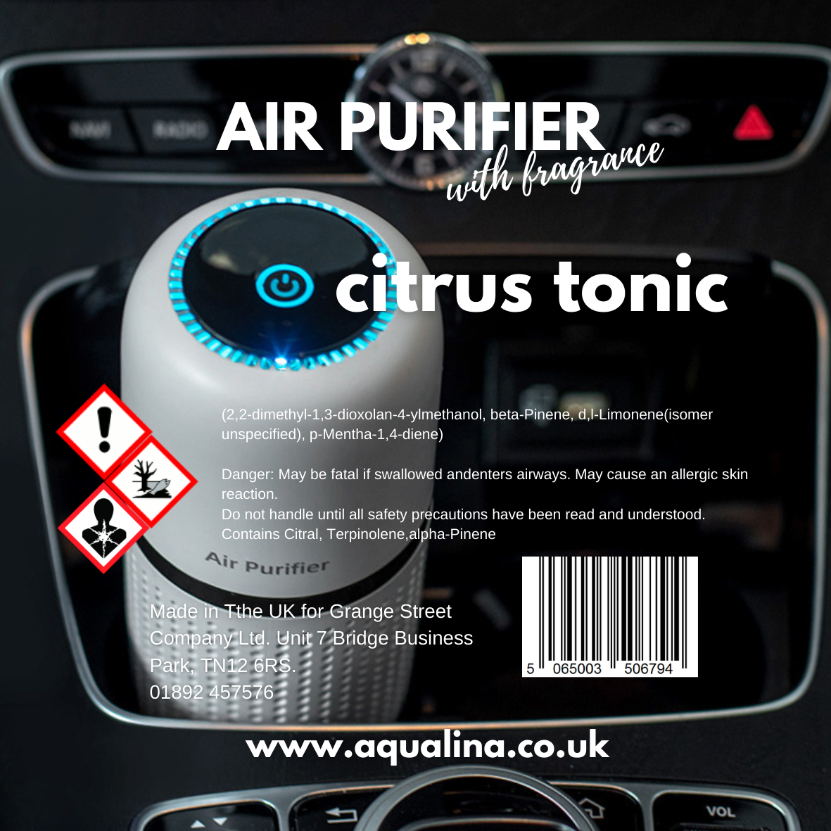 AQUALINA AIR PURIFIER FRAGRANCE TABS - CITRUS TONIC