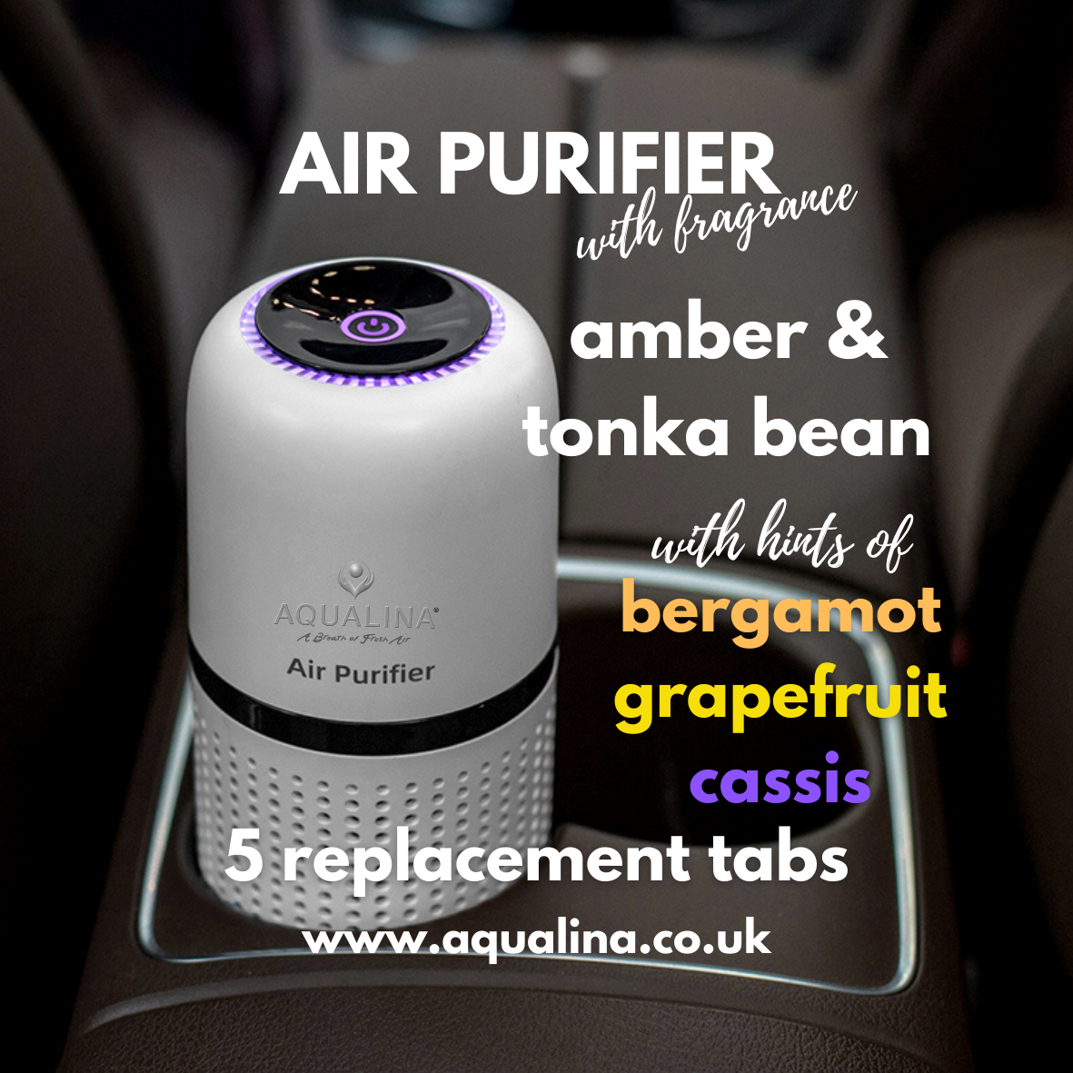 AQUALINA AIR PURIFIER FRAGRANCE TABS - AMBER & TONKA BEAN