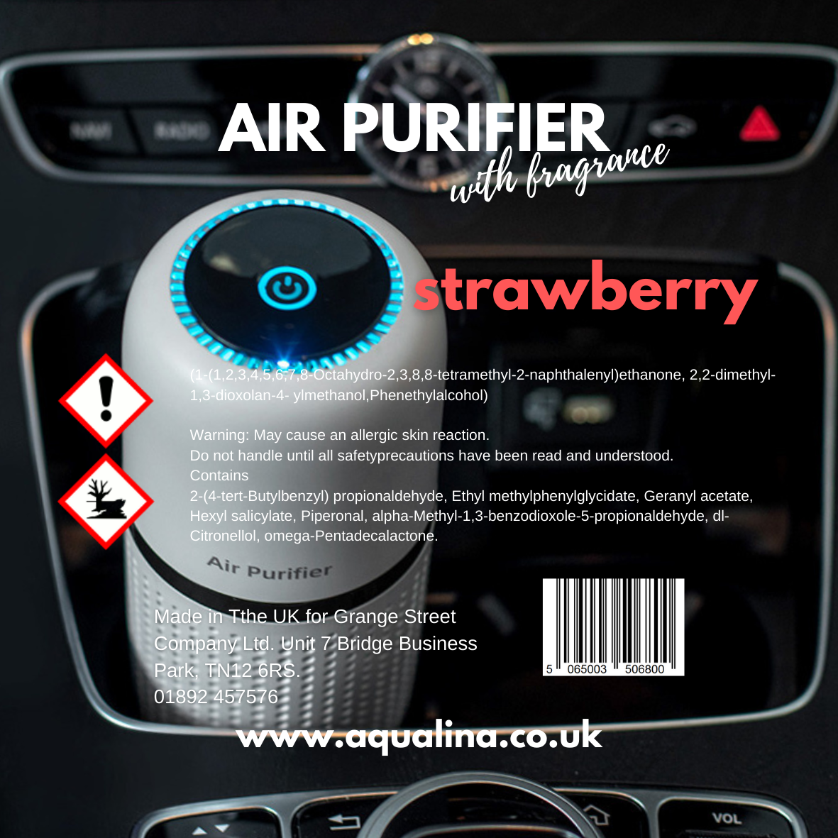 AQUALINA AIR PURIFIER FRAGRANCE TABS - STRAWBERRY ROSE