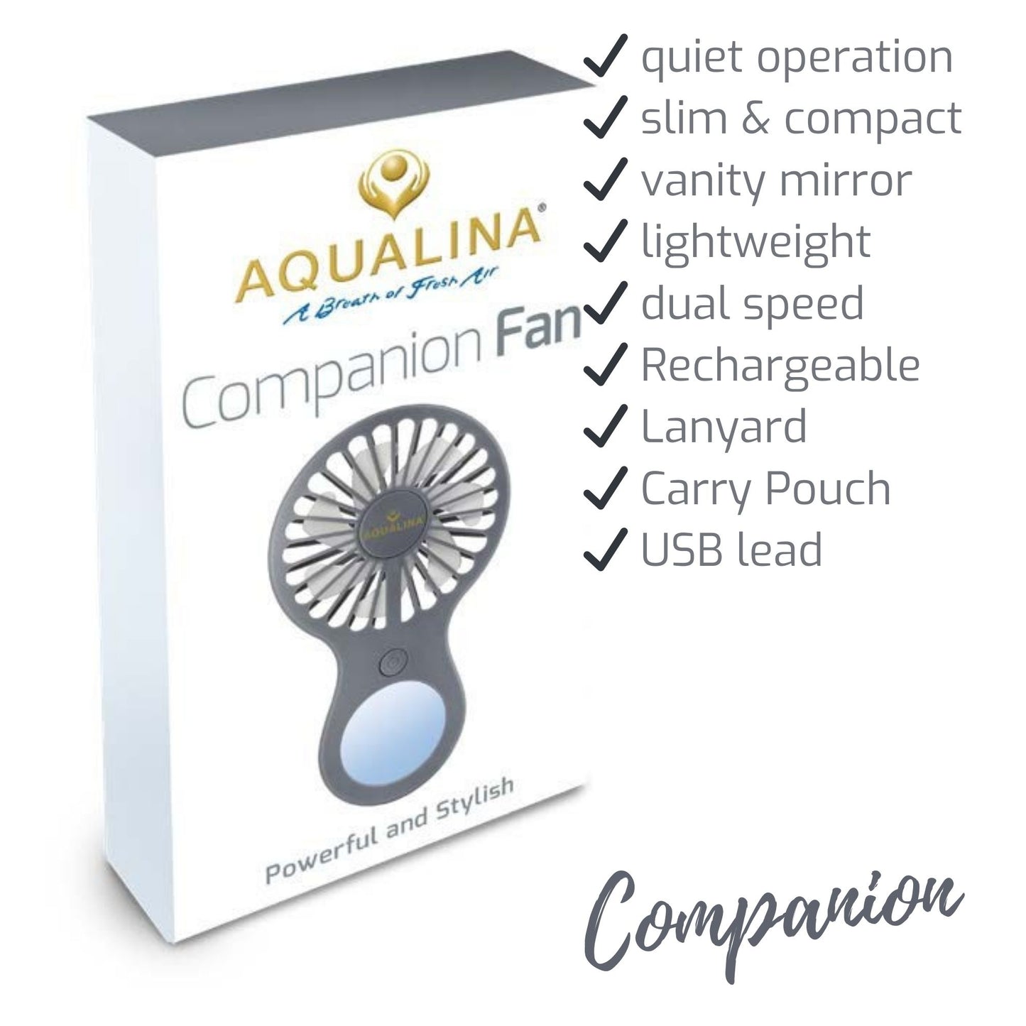 Aqualina COMPANION Fan - GREY