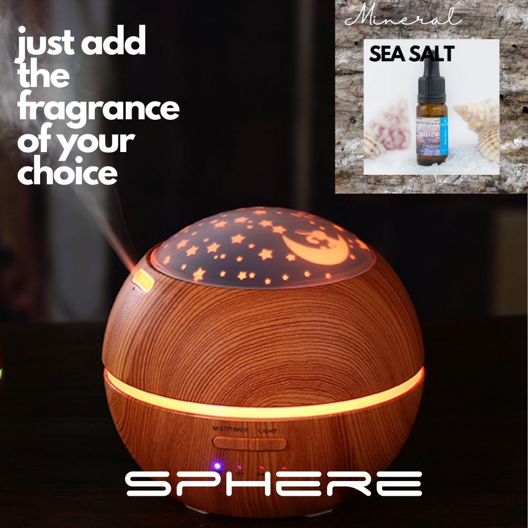 LIGHT WOOD SPHERE DIFFUSER WITH FREE SEA SALT FRAGRANCE