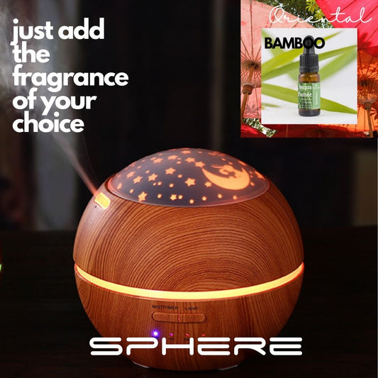 LIGHT WOOD SPHERE DIFFUSER WITH FREE BAMBOO FRAGRANCE