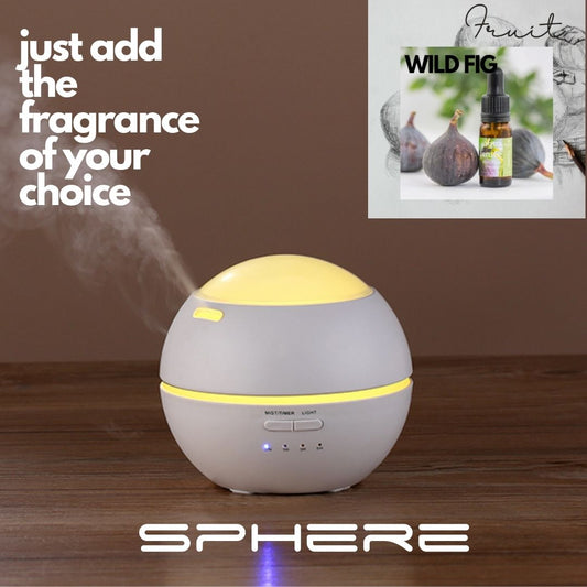 WHITE SPHERE DIFFUSER WITH FREE WILD FIG FRAGRANCE