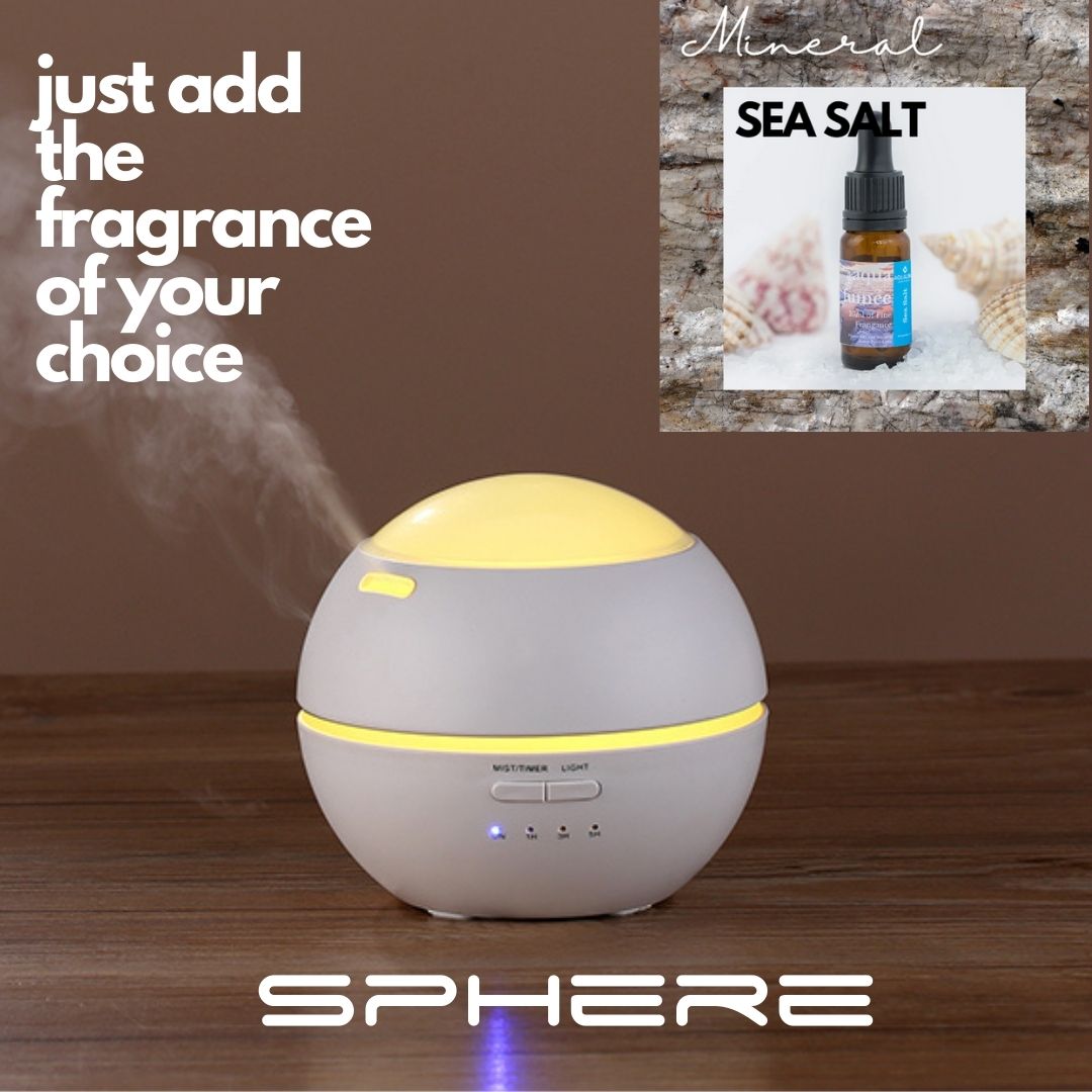 WHITE SPHERE DIFFUSER WITH FREE SEA SALT FRAGRANCE